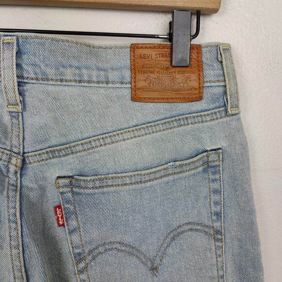 Levis Wedgie Icon Fit Jeans Womens 27 Light Wash Preppy Button Fly Boho Straight - Picture 7 of 13